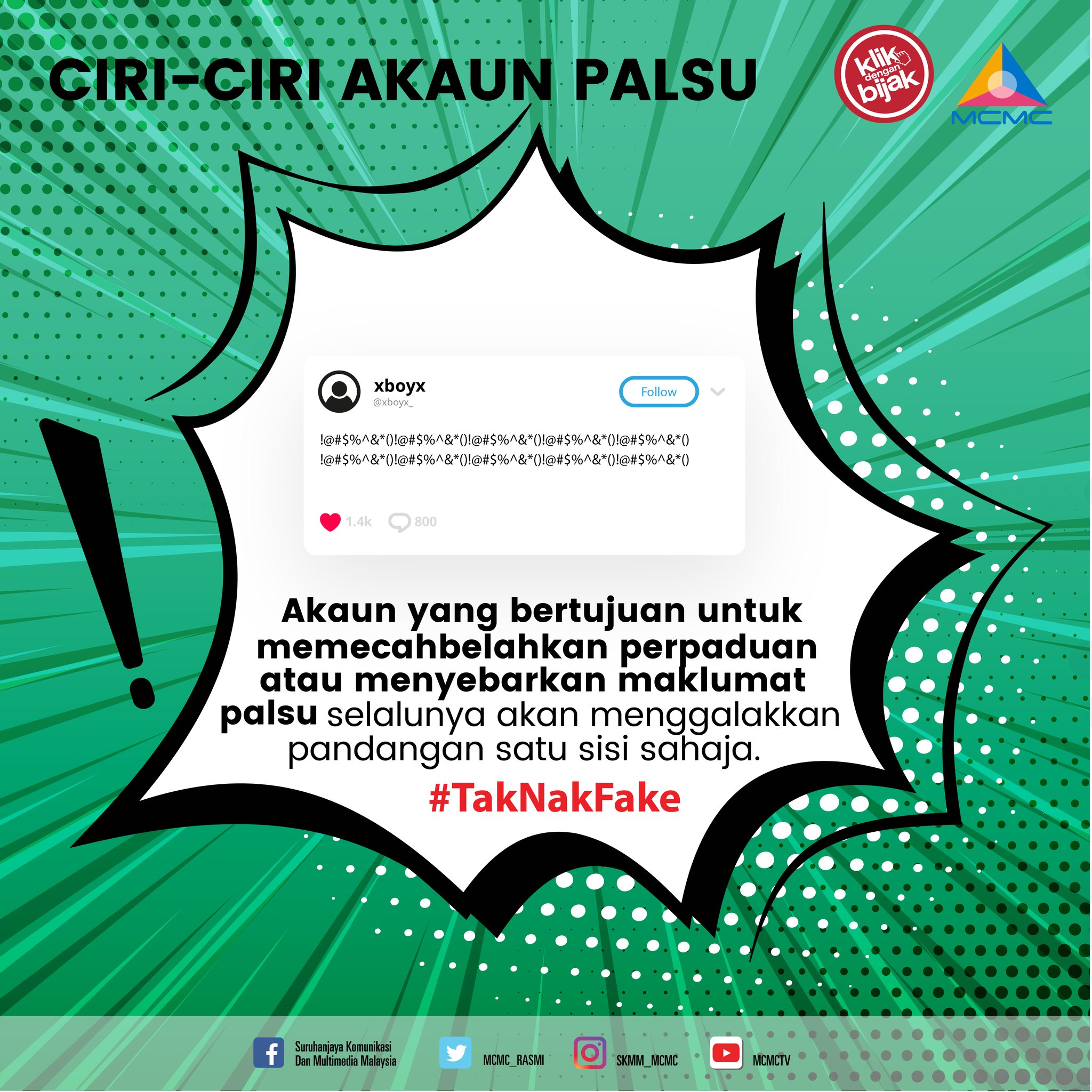 Ciri ciri akaun palsu