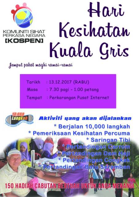 Poster Hari Kesihatan Kuala Gris