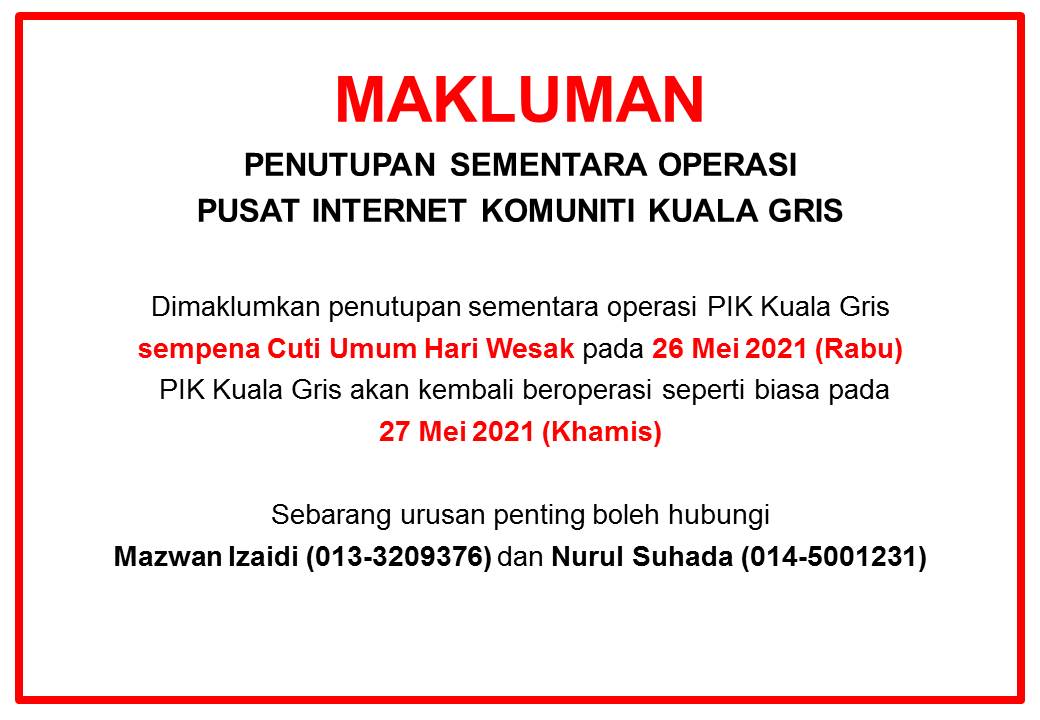 notis cuti hari wesak