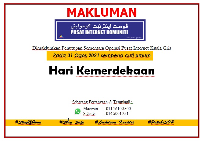 notis cuti kemerdekaan