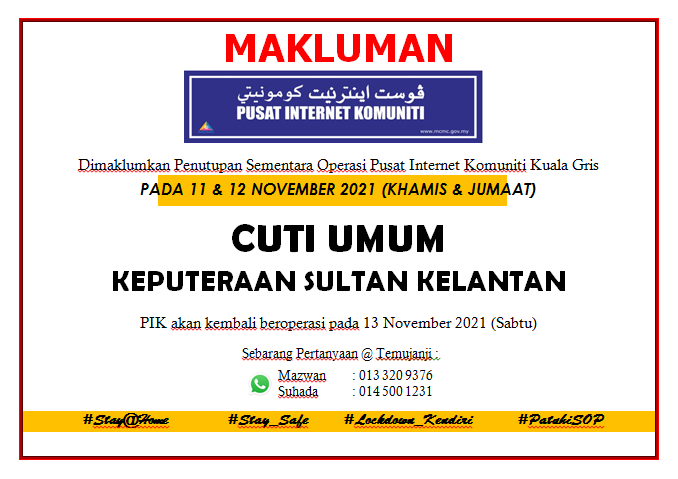 notis cuti keputeraan sultan kelantan 2021