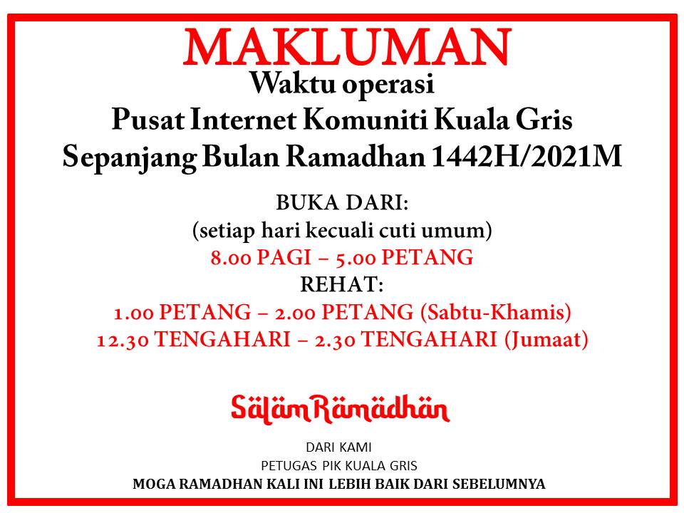 notis makluman operasi bulan ramadhan 2021